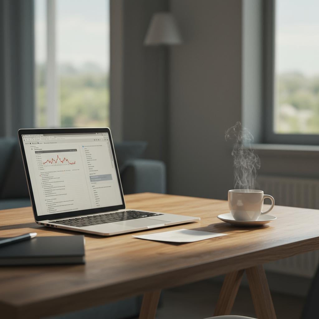 Financial analyst reviewing mortgage rate data and market trends